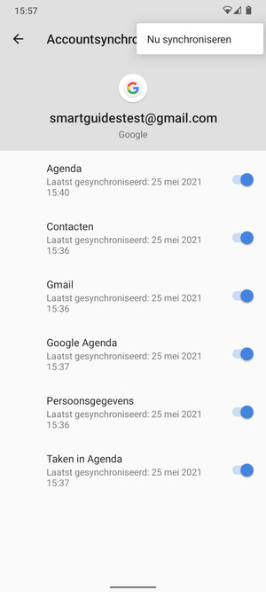 Selecteer Nu synchroniseren