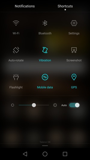 Select Vibration to change to silent mode