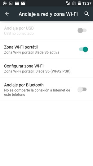 El teléfono ha sido configurado para su uso como módem