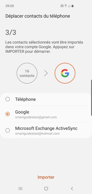 Sélectionnez Importer