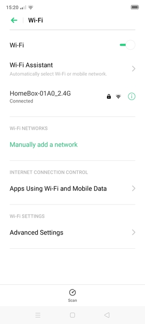 You are now connected to the Wi-Fi network