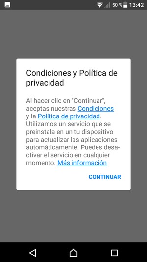 Seleccione CONTINUAR