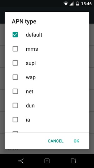 Check the default checkbox and select OK
