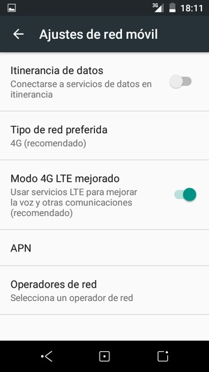 Seleccione Tipo de red preferida