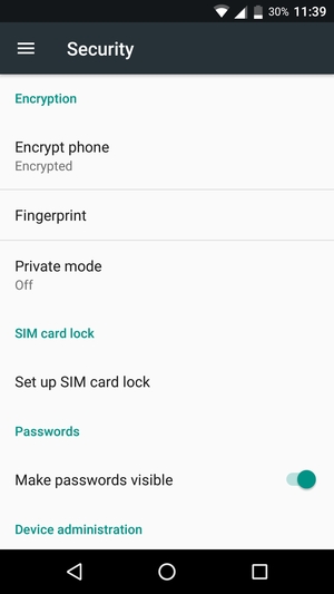 Select Set up SIM card lock