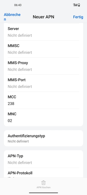 Wählen Sie Fertig
