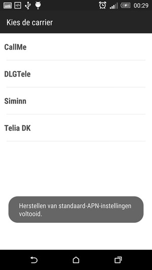 Als u een lijst met operators ziet, selecteert u Public