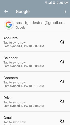 Your information will be synchronised