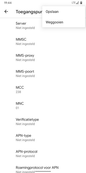 Selecteer Opslaan