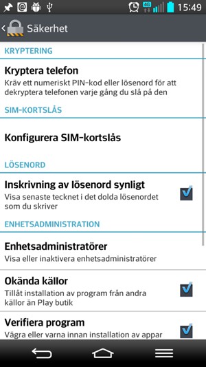 Välj Konfigurera SIM-kortslås