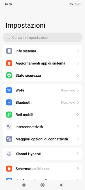 Seleziona Reti mobili