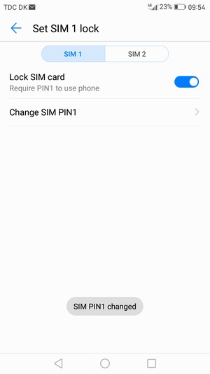 Your SIM PIN has been changed