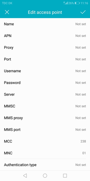 Enter Internet information