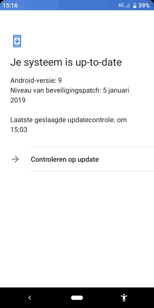 Selecteer Controleren op update