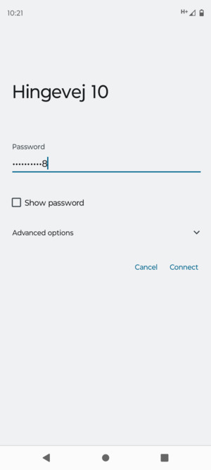 Enter the Wi-Fi password and select Connect