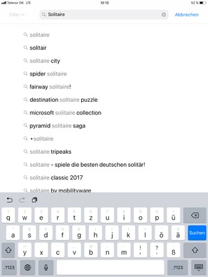 Geben Sie den Namen der App ein und wählen Sie Suchen