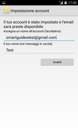 Scegli un nome per il tuo account e inserisci il tuo nome. Seleziona Avanti