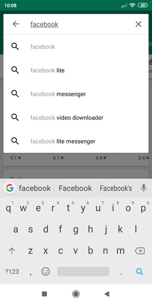 Enter the app name and select Search