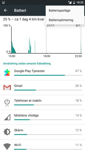 Välj Batterisparläge