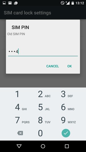 Enter your Old SIM PIN and select OK
