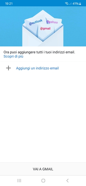 Seleziona Aggiungi un indirizzo email