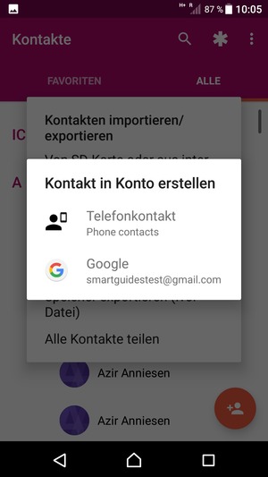 Wählen Sie Ihr Google Konto