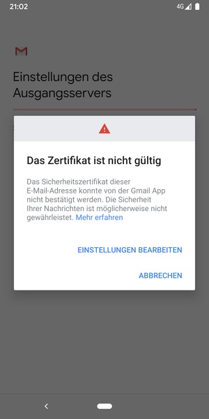Wählen Sie EINSTELLUNGEN BEARBEITEN