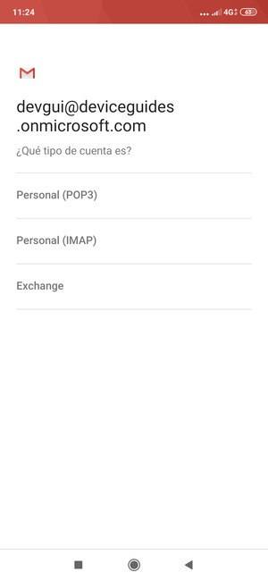 Seleccione Exchange