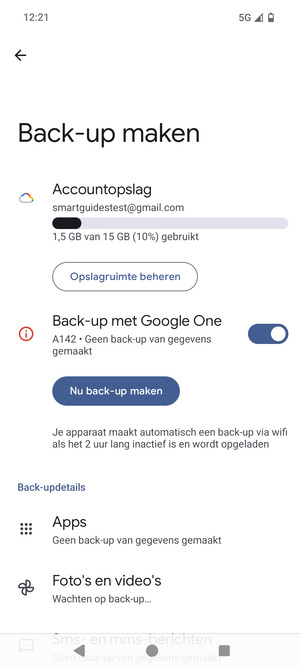 Selecteer Accountopslag