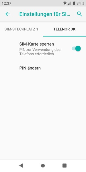 Wählen Sie Public und PIN ändern