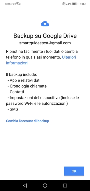 Seleziona OK