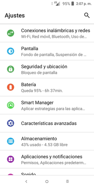 Seleccione Seguridad y ubicación