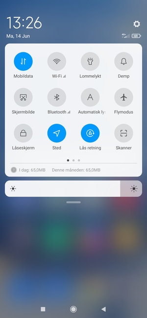 Slå av Sted
