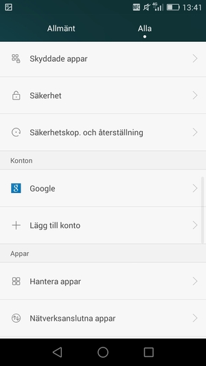 Välj Google