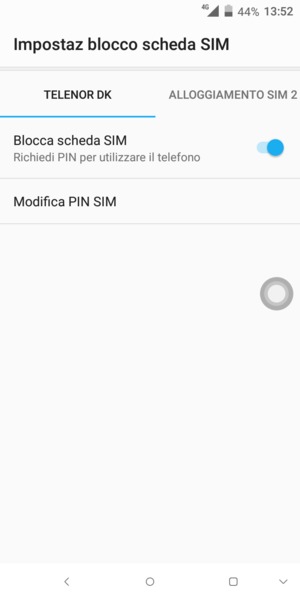 Seleziona Public e poi Modifica PIN SIM
