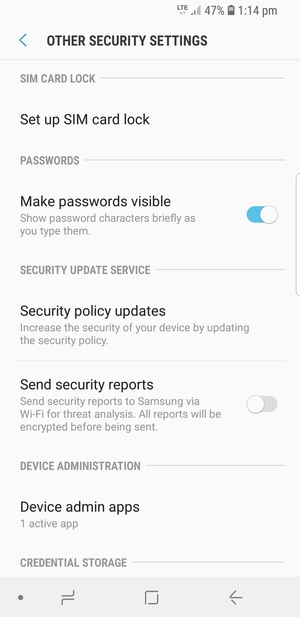 Select Set up SIM card lock