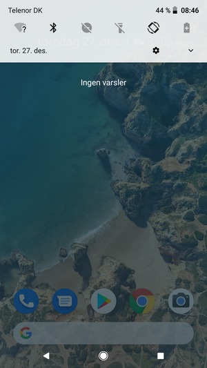 Dra ned toppmenyen igjen