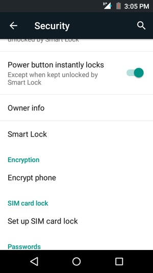 To change the PIN for the SIM card, return to the Security menu and select Set up SIM card lock