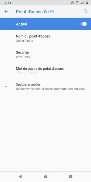 Votre téléphone est maintenant configuré pour être utilisé comme modem