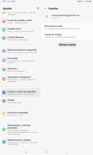 Seleccione Sincronizar cuenta