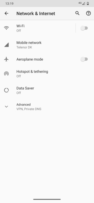 Select Wi-Fi