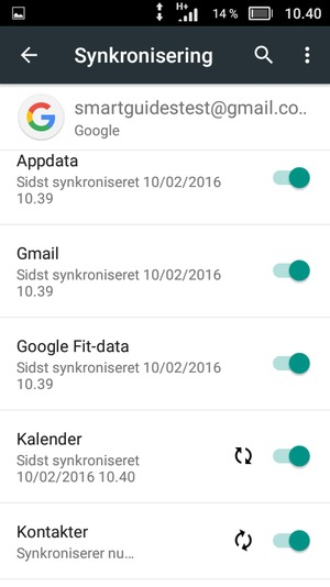 Dine kontakter fra Google vil nu blive synkroniseret til din Doro