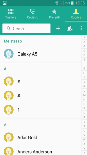 Seleziona il tasto Menu
