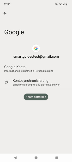 Wählen Sie Kontosynchronisierung