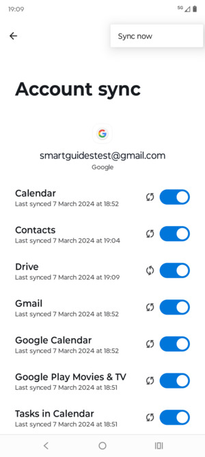 Select Sync now