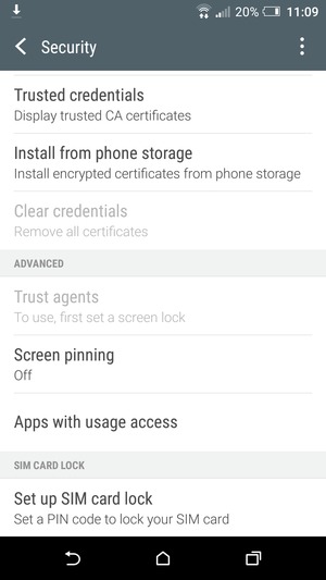 To change the PIN for the SIM card, return to the Security menu and scroll to and select Set up SIM card lock