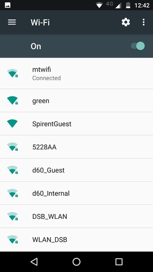 You are now connected to the Wi-Fi network