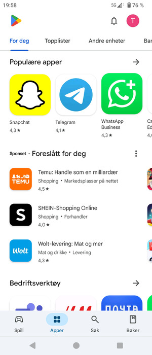 Velg Søk