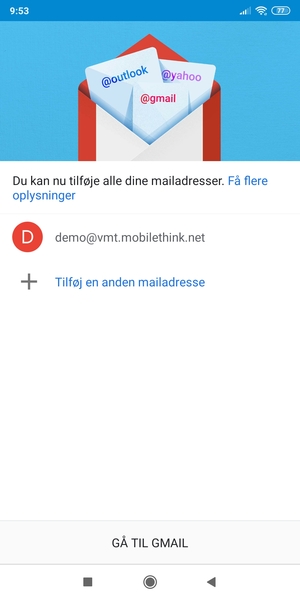 Vælg GÅ TIL GMAIL