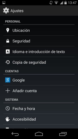Desplácese y seleccione Google